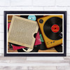 Vinyl Record Sleeve & Player Any Song Lyric Personalised Music Wall Art Print