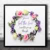 Florence + The Machine You've Got The Love Pink Floral Wreath Square Music Song Lyric Art Print