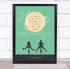 The Wannadies You And Me Song Couple Bike Ride Music Song Lyric Wall Art Print