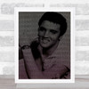 Elvis Presley Love Me Tender Face s Music Song Lyric Wall Art Print