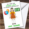Squid Game Funny Doll Green Light Any Age Personalised Birthday Card