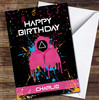 Squid Game Funny Pink Jackets Personalised Birthday Card