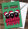 Squid Game Funny Snow Personalised Christmas Card