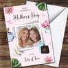 Fashion Illustration Your Photo Mother's Day Pink Personalised Mother's Day Card
