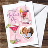 Cocktail Pink Your Photo Personalised Mother's Day Card