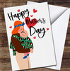 Ginger Hair Mother Holds Newborn Baby Child In Sling Mother's Day Card