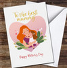 Ginger Hair Mother Hugging Her Daughter Gold Personalised Mother's Day Card