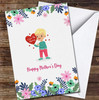 Blonde Hair Boy With Red Hearts In Hands Personalised Mother's Day Card
