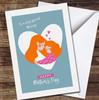 Ginger Hair Mother Hugging Her Daughter Personalised Mother's Day Card