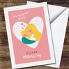 Blonde Hair Mother Hugging Her Son Personalised Mother's Day Card