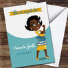Supermum Dark Skin Cartoon Style Personalised Mother's Day Card