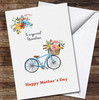 Watercolour Vintage Blue Bicycle Personalised Mother's Day Card