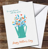 Green Watering Can With Flowers Personalised Mother's Day Card