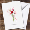 Bouquet Of Carnations Red Pink Personalised Mother's Day Card