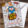 Pop Art Style Mother Superhero Personalised Mother's Day Card