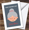 Cute Grandmother Head Glasses Personalised Mother's Day Card