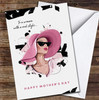 Fashion Woman Pink Hat Personalised Mother's Day Card