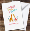 Giraffe Mum And Baby Personalised Mother's Day Card