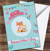 Mother Fox With Baby Personalised Mother's Day Card
