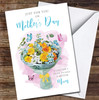 Painted Bouquet Flowers Gift Personalised Mother's Day Card