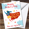 Super Mum Hero Flying Personalised Mother's Day Card