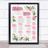 1991 Pink Flower Any Age Any Year You Were Born Birthday Facts Print