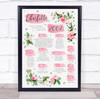 2007 Pink Flower Any Age Any Year You Were Born Birthday Facts Print