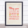 May You Never Be Too Grown-up To Search the SkiesChristmas Red Wall Art Print