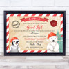 Vintage Style Christmas Polar Bear Red Christmas Hat Personalised Certificate