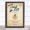 Christmas Vintage Style Good List Santa Token Personalised Certificate Award