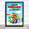 Super Mario's Christmas Good List Personalised Certificate Award Print