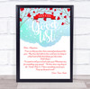 Snow Heart Branch Good List Christmas Letter Certificate Award Print