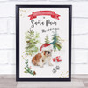 Personalised Believe Santa Paws British Bulldog Christmas Event Sign Print