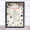 Personalised Family Name Vintage Christmas Rules Event Sign Print