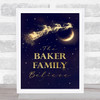 Personalised Family Believes Santa Christmas Event Sign Print