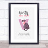 New Baby Birth Details Christening Nursery Initial V Vulture Keepsake Gift Print