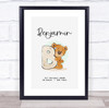 New Baby Birth Details Christening Nursery Bear Initial B Keepsake Gift Print