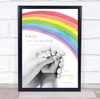 Birth Details Nursery Christening New Baby Rainbow Baby Keepsake Gift Print