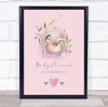 Baby Pregnancy Pink Due Date Keepsake Gift Print