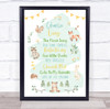 Wild Animals Outdoors Child Boy Loves Favourite Things List Children's Print