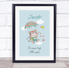 Baby Bear Parachute Personalised Children's Wall Art Print