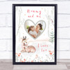 Mum & Me Watercolour Trees Bear Photo Mother's Day Birthday Gift Nursery Print