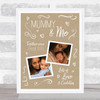 Mummy And Me Baby Photo Doodles Mother's Day Kraft Birthday Gift Nursery Print