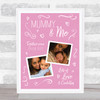 Mummy And Me Baby Photo Doodles Mother's Day Pink Birthday Gift Nursery Print