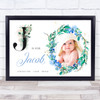 New Baby Birth Details Christening Nursery Initial Photo Boy Keepsake Gift Print