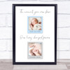 2 Photos Boy New Baby Birth Details Nursery Christening Keepsake Gift Print