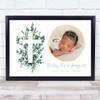 New Baby Birth Details Christening Nursery Cross Photo Keepsake Gift Print