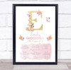 Any Age Birthday Favourite Things Interests Milestones Initial E Gift Print