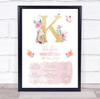 Any Age Birthday Favourite Things Interests Milestones Initial K Gift Print