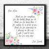 Floral Poem For Mum Square Personalised Gift Art Print